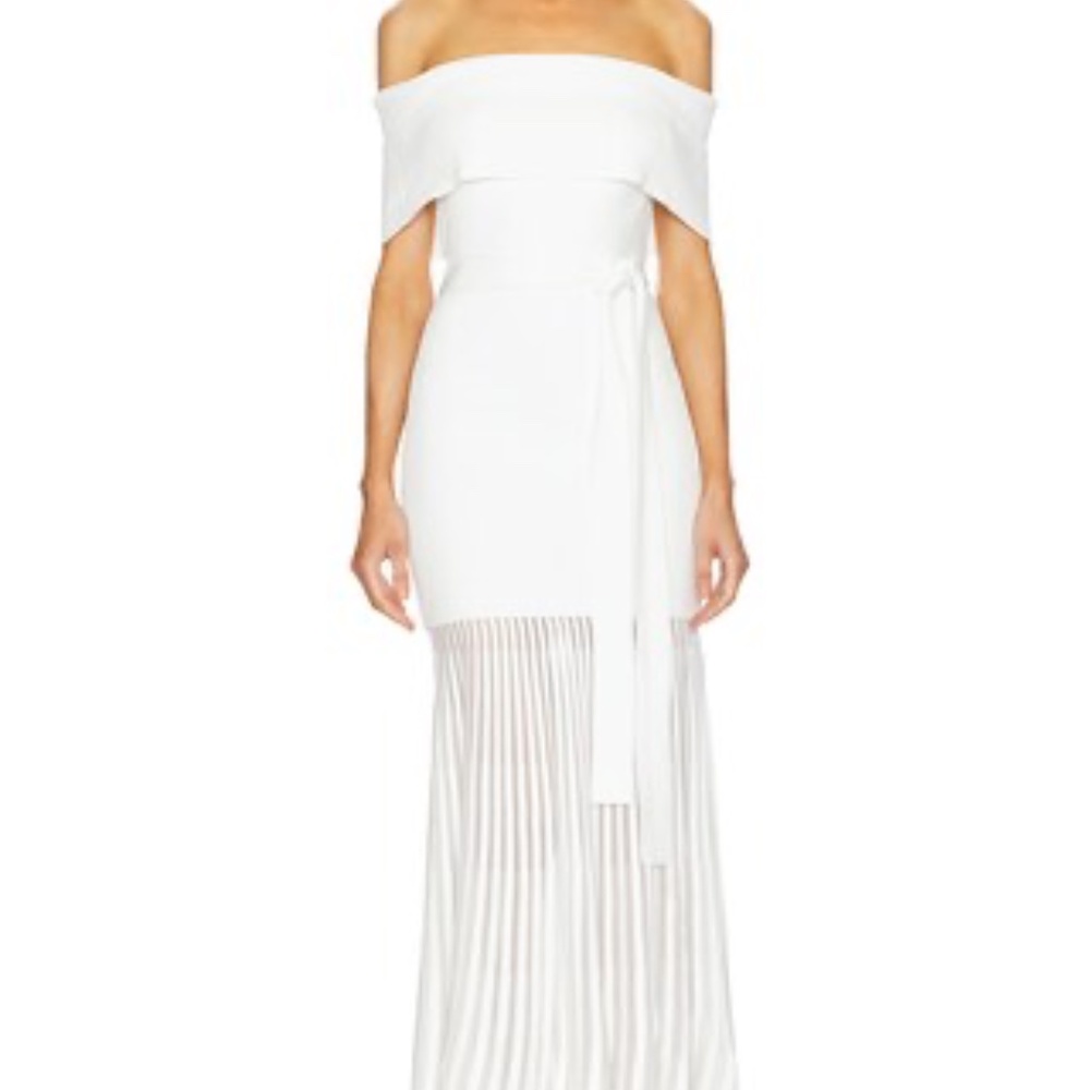 Rebecca Vallance Mariana Knit Midi Dress in Ivory - Picture 3 of 14